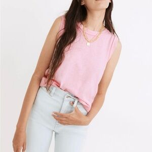 Madewell Women’s Bristol Muscle Tank Top Shirt Pink XXS
